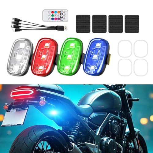 Luces LED para Ebikes 7 colores RGB con control remoto 3