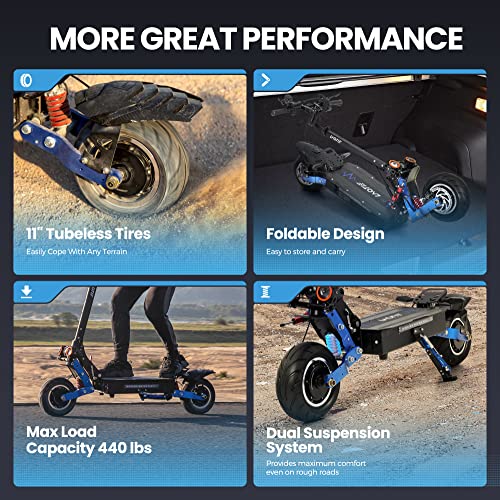 Laotie Es19 Electric Scooter Adults With Steering Damper, 6000W Dual Motors (Total), Up To 62 Mph & 84 Miles Range, Foldable E-Scooter With Oil Brake And Electric Brake, Dual Suspension, 10'' Tires #TOP5