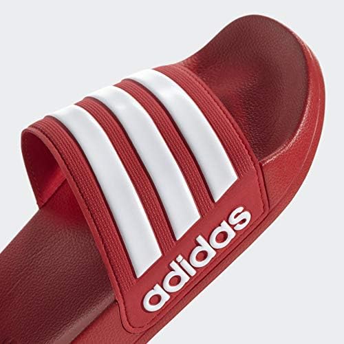 adidas Men's Adilette Shower Slides 7 Scarlet/Core White/Scarlet