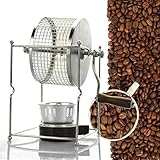 MJJEsports 304 Acero Inoxidable Manual De Tostado De Café De La Máquina Tostador Roaster Roller Baker Cocina Herramienta De Hornear