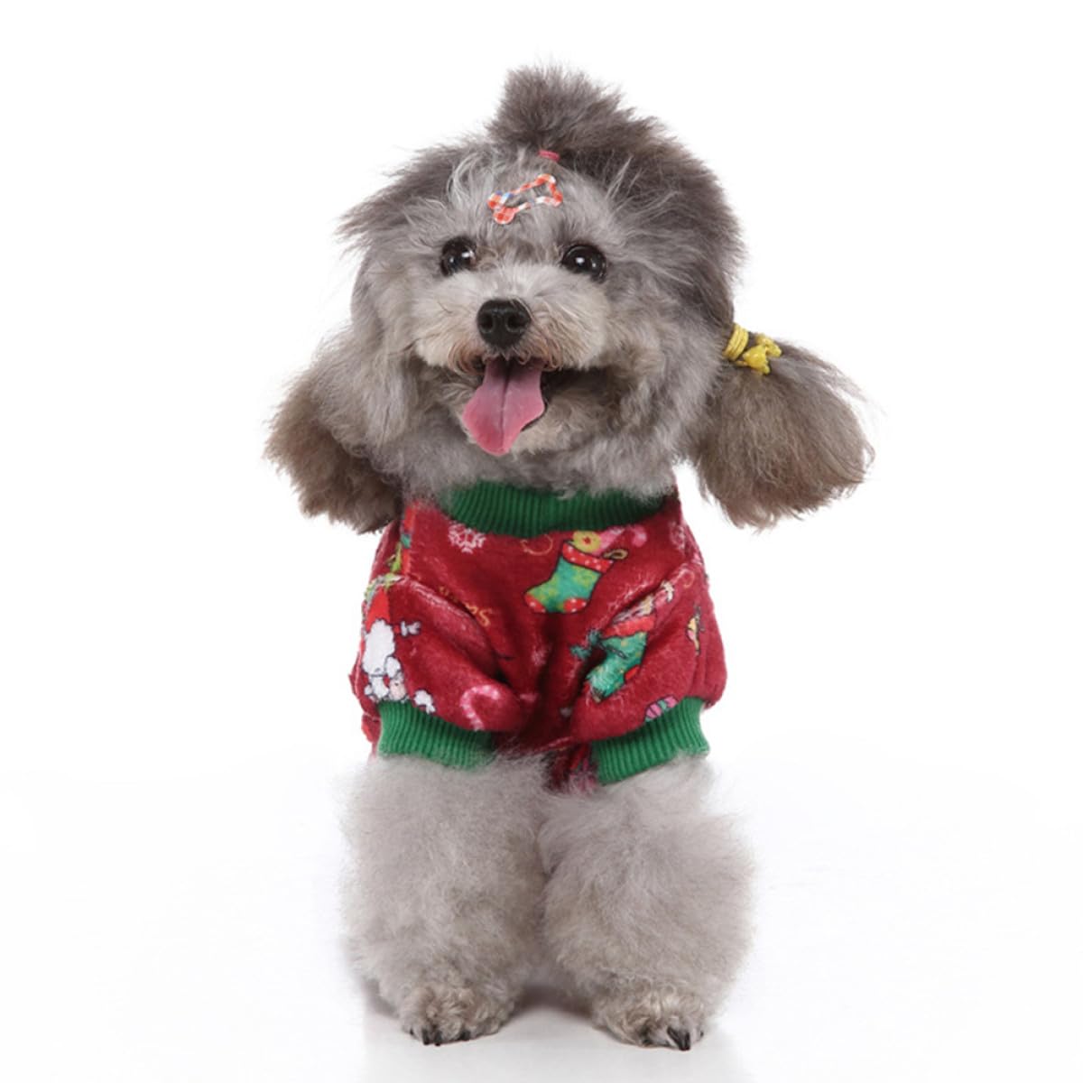 INOOMP Weihnachtliche Hundebekleidung aus Korallfleece 3 Stück mit Schneeflocken und Rentiermotiv Warm und Gemütlich für Kalte Tage im Auto und Zuhause