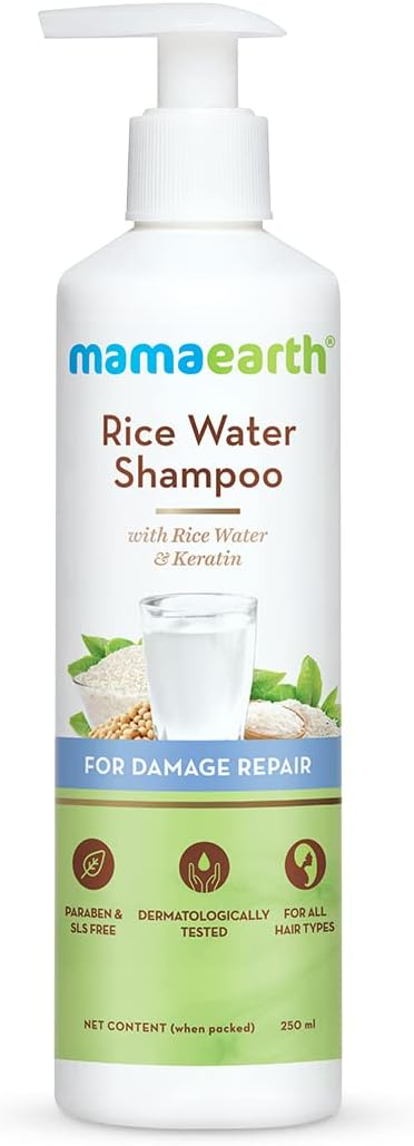 Rice Water Shampoo With Rice Water & Keratin For Damaged, Dry and Frizzy Hair – 250ml