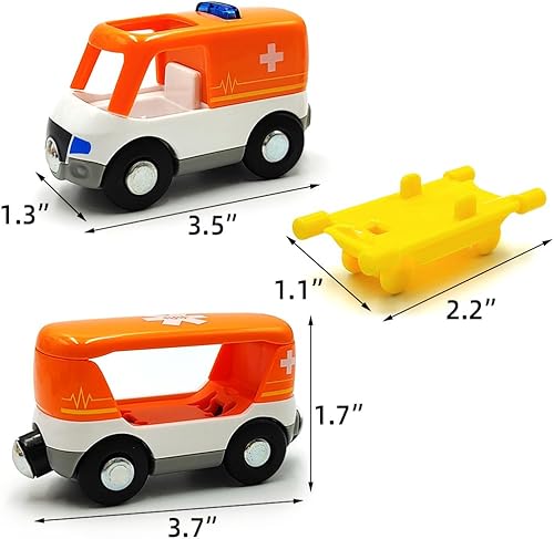 Miniatura 4 de Juego de trenes magnéticos y autos de madera, accesorios de tren para niños pequeños de 3 a 5 años, juegos de trenes de madera para niños de 2 a 4 a