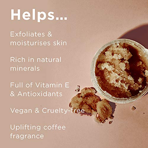 PraNaturals Dead Sea Salt Body Scrub 500G – Hydrating & Moisturising, Natural Oils & Minerals, Exfoliating, Softening & Nourishing, All Skin Types, No Parabens, Vegan & Cruelty Free (Coffee) - Image 2