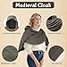 Women Men Fashion Shawl Scarf Cape | Multifunctional Hooded Cowl | Medieval Linen Cotton Cowl Hood |Vintage Goth Costume