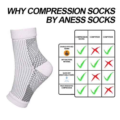 Sleeves， Sleeves For Effective Support For Women Men，Nano Socks Brace Socks And Tendonitis Compression Socks For Swelling (Small,3Pcs-B) #TOP6