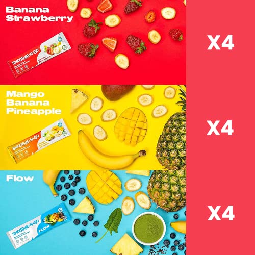Smoothie-N-Go Freeze Dried Fruit Smoothie Mix Powder, Variety Pack – Healthy Snacks, Plant Based, With Real Fruits & Veggies, Vitamins & Fiber, Superfoods, Gluten Free, Low Calorie, Non-Gmo, No Sugar Added #TOP6