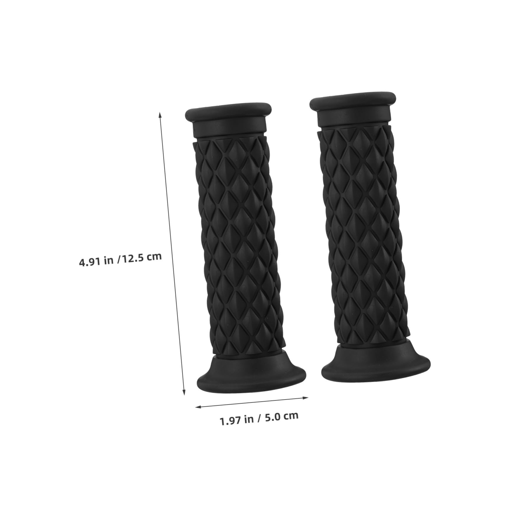 ABOOFAN 4 Paires poignée en caoutchouc poignées universelles du guidon Grips de vélo de saleté accessoires de vélo de saleté Black