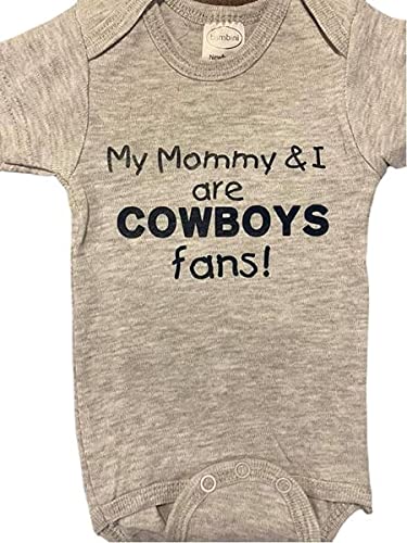Teesbytini Cowboys Baby Onesie® Mommy And I Are Cowboys Fans Dallas Baby Bodysuit Infant One Piece thumb #1