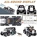 i diy Police Car Toy - 8x8 Friction Powered with Light and Sounds, Openable Doors, Military Policeman & Dog - Big Wheel Truck, Police Cars for Kids Ages 3-5
