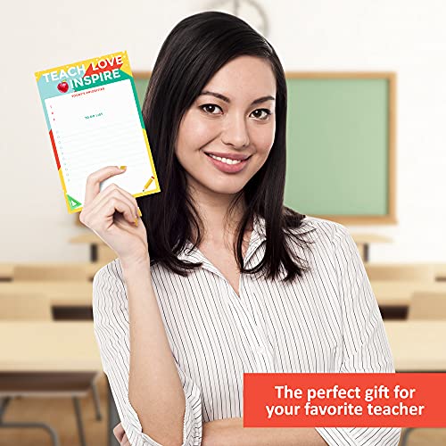 T Marie Teacher To Do List Notepad - 5.5 X 8.5” Teacher Gifts For Christmas, Holidays, Appreciation Day - New Teacher Notepads For Daily Productivity - Planner Pad For Lesson Plans And Notes #TOP5
