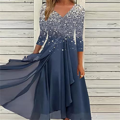 Robe en mousseline de soie à manches longues pour femmes - 3