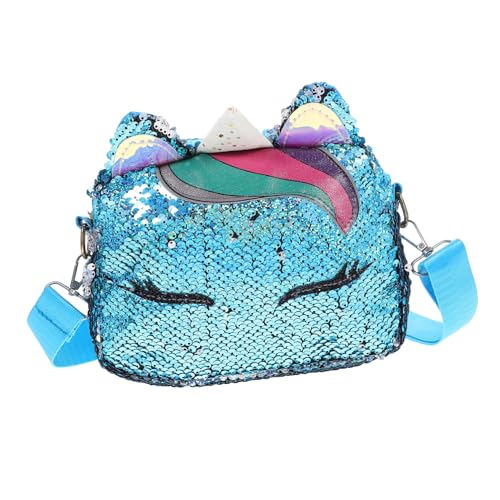 LIFKOME Bolso Juvenil Chica 2 Piezas Bolso Infantil Cartera Cruzada Reversible Unicornio Sling Bag Shoulder Bag Mochilas Para Niñas Monederos Bolsas De Cadena De Hombro Tipo