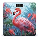 Painted Flamingo Smart Scale for Body Weight Accurate Digital Bathroom Scale with Large Display Weight Scales High Precision Weighing Machine