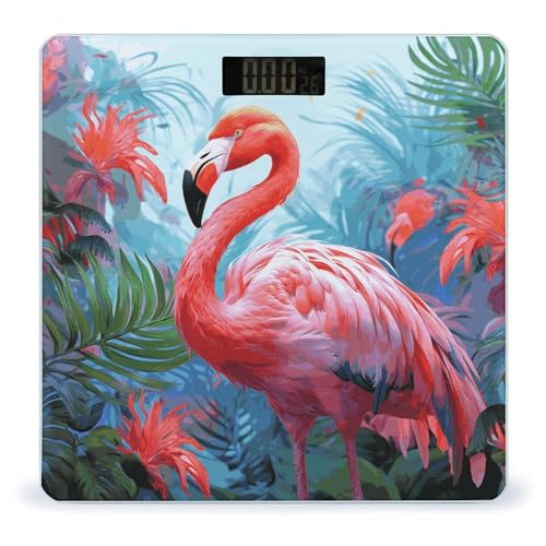 Báscula digital para baño con diseño Flamingo miniatura 1