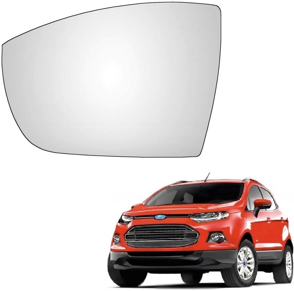 OVRM Side View Mirror Glass Plate compatible with Ford Ecosport 2012-2017 Model (LEFT PASSENGER SIDE)