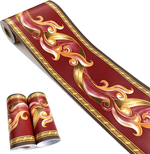 Lapangzi 10 Meters Wallpaper Border Flower Peel And Stick Border Removable Wall Decal Sticker Self Adhesive Molding Border For Living Room Bathroom Kitchen #TOP12