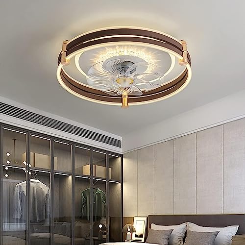 Luz de ventilador de techo LED negro con mando para oficina
