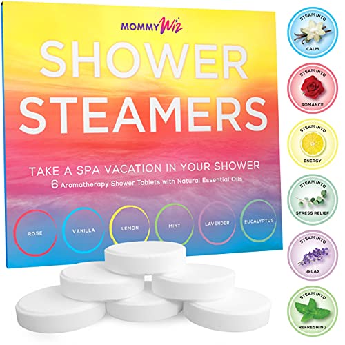 Shower Steamers - Aromatherapy Steamer Shower Bombs for Women with Eucalyptus and Essential Oils –Variety Gift Set of Six Tablets Best for Melting Stress and Relaxing - Unique Gifts for Women