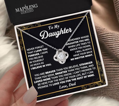 Daughter-Gifts-From-Dad-To-My-Daughter-Necklace-From-Dad-Daughter-Necklace-Love-Knot-Necklace-Father-Daughter-Necklace-Birthday-Gift-Gift-For-My-Daughter-Christmas-Gift-To-Daughter-From-Dad