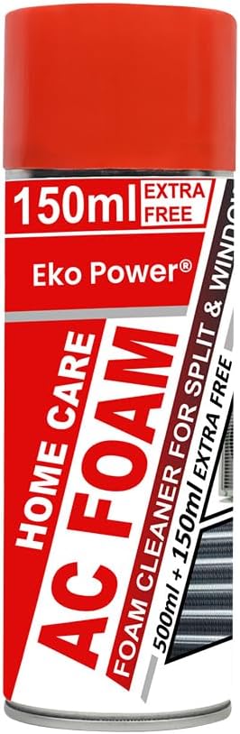 Eko Power AC Foam Cleaner | For Window AC & Split AC Cleaning | Remove Dust, Insects, Odour & Germs | Eliminates Virus Bactiria & Fungs | Easy To Use and Safe | (Pack Of 1; 500ml)