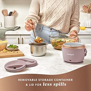 Crock-Pot 20-Ounce Electric Lunch Box, Portable Food Warmer, Blush Pink | Perfect for Travel, Car, On-the-Go | Spill-Free, Dishwasher-Safe Crock Pot 20 Ounce Electric Lunch Box Portable Food Warmer Blush Pink Perfect for Travel Car On the Go Spill Free Dishwasher Safe