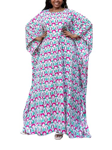 KINIKO Plus Size Kaftan Dresses for Women Caftan Bathing Suit Cover Up Casual Maxi Beach Loungewear Kimono
