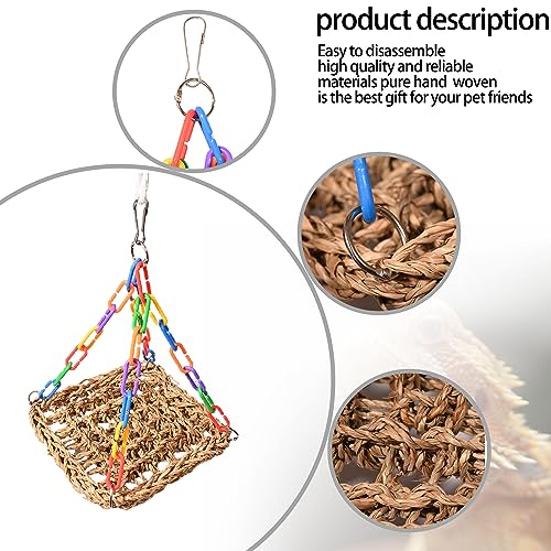 Image of Bearded Dragon Reptile Swing Hanging Bed Hammock Cute Lizard Swing Toy Cotton Lizard Bed Tank Accessories Decorate