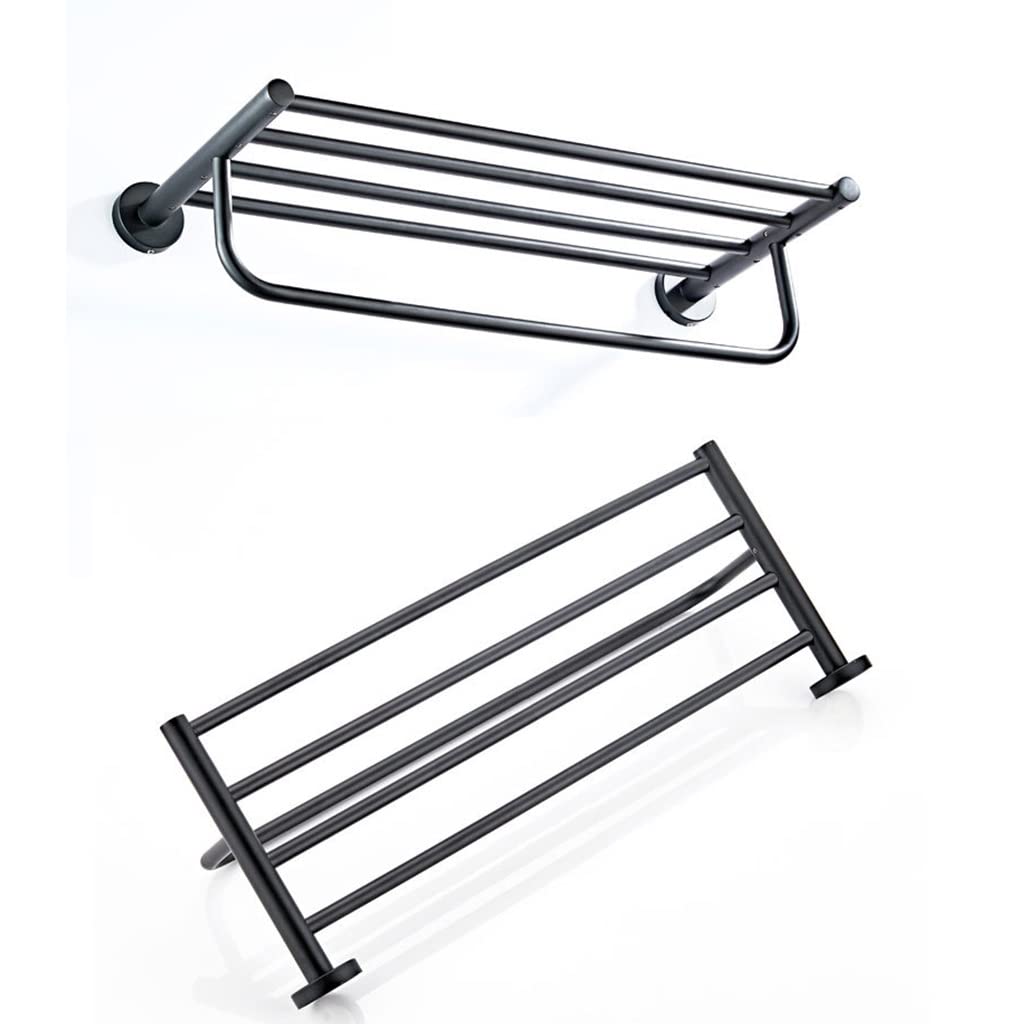 Wieszak na ręczniki łazienkowy Wieszak na ręczniki naścienny, łazienka naścienny 50cm czarny nowoczesny minimalistyczny okrągły wieszak na ręczniki podwozia, wieszak łazienkowy z mosiądzu good
