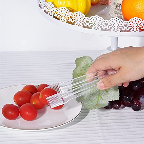 8 Pcs Plastic Buffet Serving Tongs, Clear Kitchen Mini Serving Utensil Tongs for Food Ice Salad Buffet Barbecue Cookies, 6.3 Inches (Clear) - Image 4