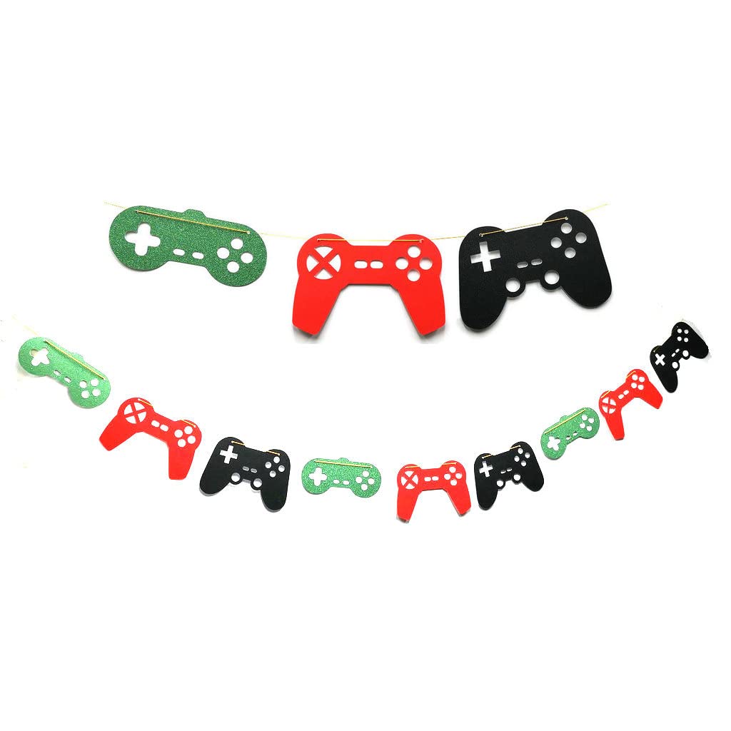 Video Game Controller Banner Game Controller Birthday Party Supplies on Birthday Decorations Themed Garland Video Party Decorations Pre-Assembled