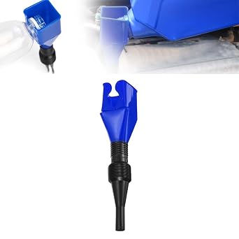 Universal Household Folding Buckle Funnel, Wide Mouth Oil Funnels for Automotive, Flexible Draining Tool for Oil Change 1pcs Blue