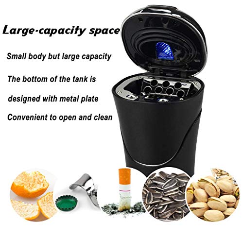 Globalstore Ashtray For Car, Portable Car Ashtray With Lid And Lighter, Smokeless Ashtray Detachable Car Cigarette Ashtray With Led Light, Usb Rechargeable Car Trash Can Car Ash Tray For Travel, Home #TOP4