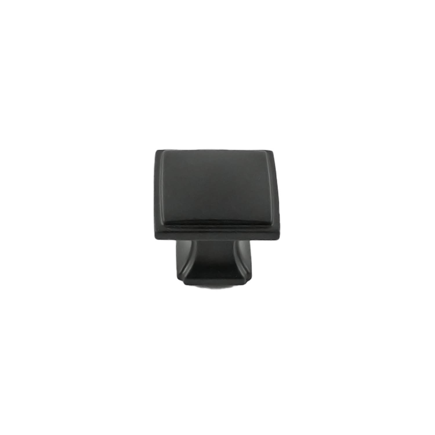 Hickory Hardware P3240-MB-10B Bridges Collection Cabinet Hardware Knobs - Home Improvement Kitchen Cabinet Knob for Cupboard Drawer Pulls & Dresser Knobs Matte Black Finish 1-1/4 Inch Square - 10 Pack