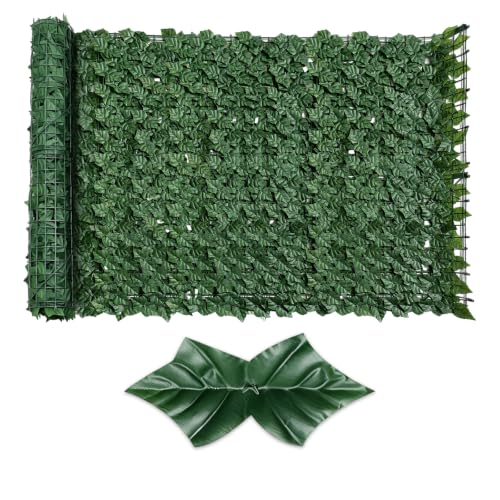 Artificial Ivy Privacy Fence Screen,39.4' X 118' UV-Anti Fake Leaves Plant Vine,Privacy Hedges Wall for Indoor Outdoor Garden Backyard Decor