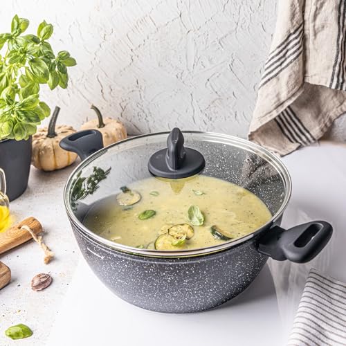 Cacerola antiadherente KLAUSBERG KB-7672 de 28 cm que evita que la comida se pegue 6