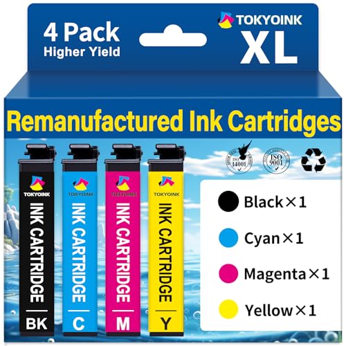 TOKYOINK 822XL Ink Cartridges Combo Pack Remanufactured Replacement...