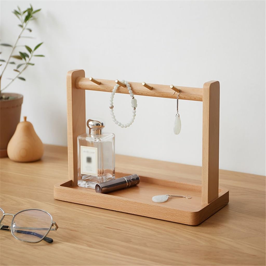 FMURY - Portachiavi, in legno massello, realizzato a mano, decorazione artigianale