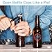 ProSMF Flat Bottle Opener for Bartender - Beer Bottle Opener - Heavy Duty Stainless Steel - Vinyl Rubber Coated Handle - 3 Pack - Large - 7-Inch - Black