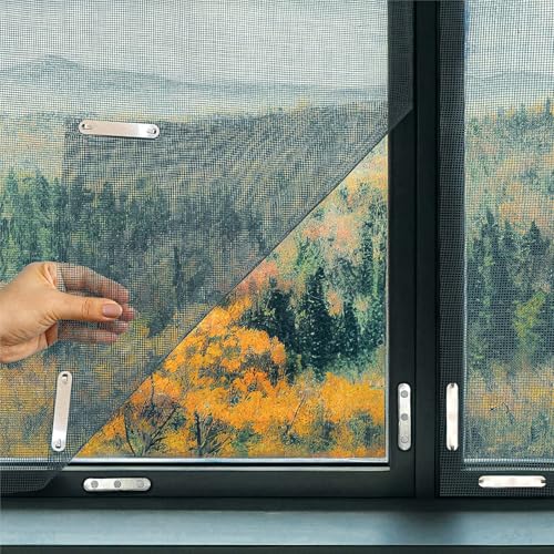 Wukong Fliegengitter Magnet Insektenschutz Magnete Set – 36er starke Magnete zur Befestigung von Fliegengitter an Fenstern, selbstklebend & wiederverwendbar, ohne Bohren, Zubehör für Innen & Außen