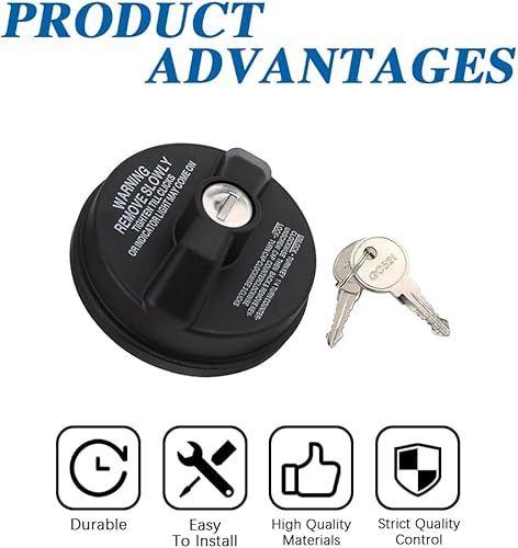 Miniatura 4 de Tapa de llenado del depósito de combustible, tapa de gasolina con bloqueo, tapa de combustible con llave, tapa de depósito de combustible con