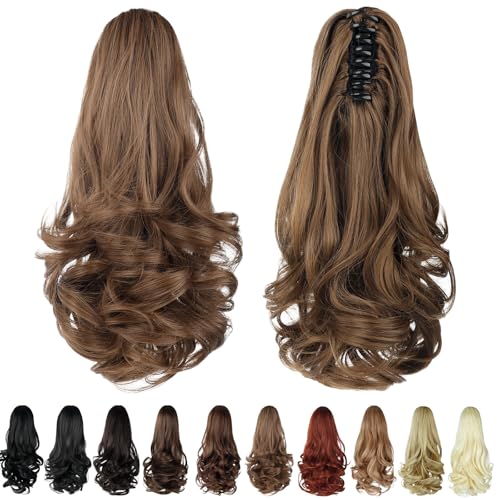 HEWEICSY �|�j�[�e�[���G�N�X�e���V�����A�����p�N���b�v�I���|�j�[�e�[���A35.6 cm �N���[�N���b�v �V���[�g�J�[���[�E�F�[�u�|�j�[�w�A�G�N�X�e���V���� �����p - ���C�g�S�[���f���u���E��