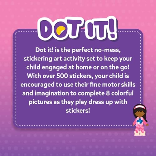 Image of Skillmatics Dot It Sticker Art - Dress Up, Mess-Free Fun for Kids, 500+ Stickers, Craft Kits, DIY Scrapbooking Activity, Travel Toys, Gifts for Boys & Girls Ages 3, 4, 5, 6, 7