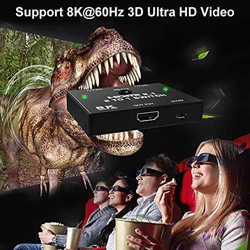 Conmutador HDMI 8K Tendak elimina los parpadeos de pantalla en vídeo de alta fidelidad 3D 4