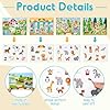 Marspark 24 Set Zoo Animal Sticker Scene Craft Kits DIY Animal Scene Stickers with 4 Reusable Zoo Park Farm Forest Pet Shop Backgrounds for VBS School Supplies Party Activities #3