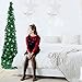 152cm Plegable Pop-up árbol de Navidad telescópico oropel árbol de Navidad Interior...