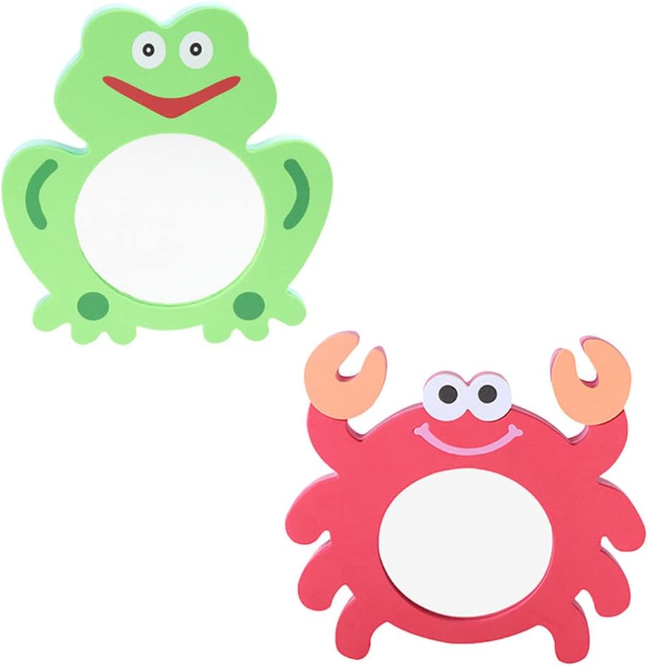 2pcs Mirror Bath Toy Set in Frog Shape Interactive Baby Bath Toys Kids Shower Toys Shower Bathtub Toy for Fun Bath Time