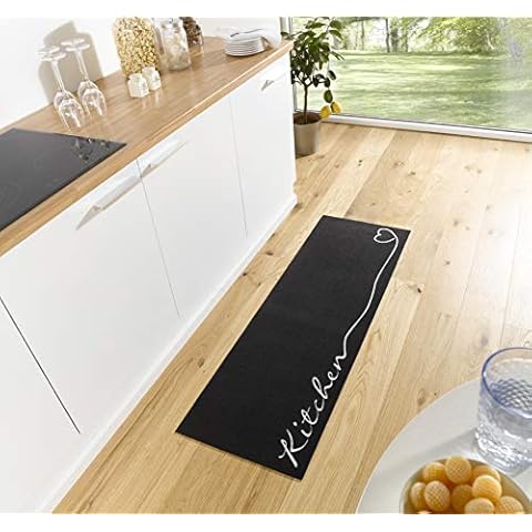 Zala Living Cook & Clean Läufer - rutschfest Teppichläufer Flachgewebe Kurzflor Teppich Küchenteppich Waschbar Küchenläufer Kitchen für Flur Cover