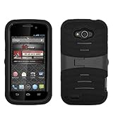 AIMO Rugged Wave Armor Case w/ Built-in Kickstand for ZTE Reef N810 [Virgin Mobile]