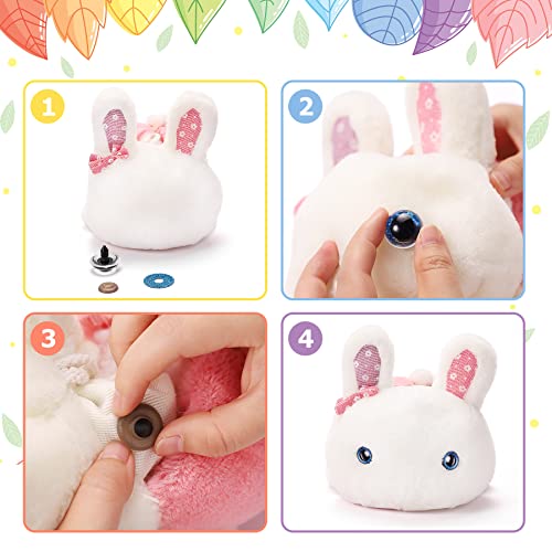 image for KIGEAPUEL 160pcs Large Safety Eyes for Amigurumi Glitter Eye for Stuff